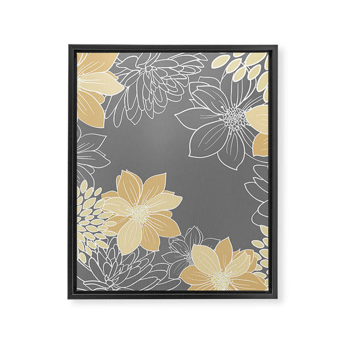 Livia Floral Print Framed Canvas Print Gallery Image 1
