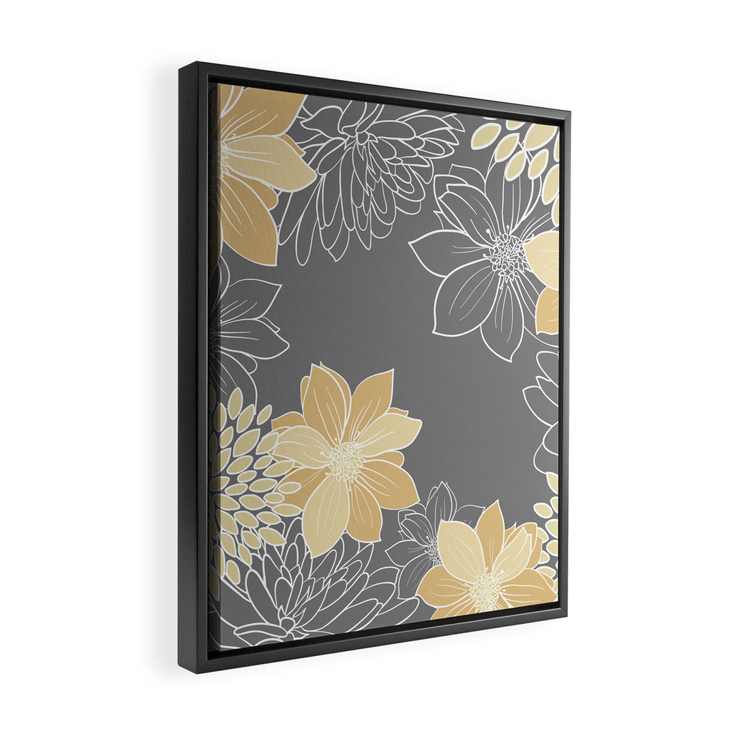 Livia Floral Print Framed Canvas Print Gallery Image 2
