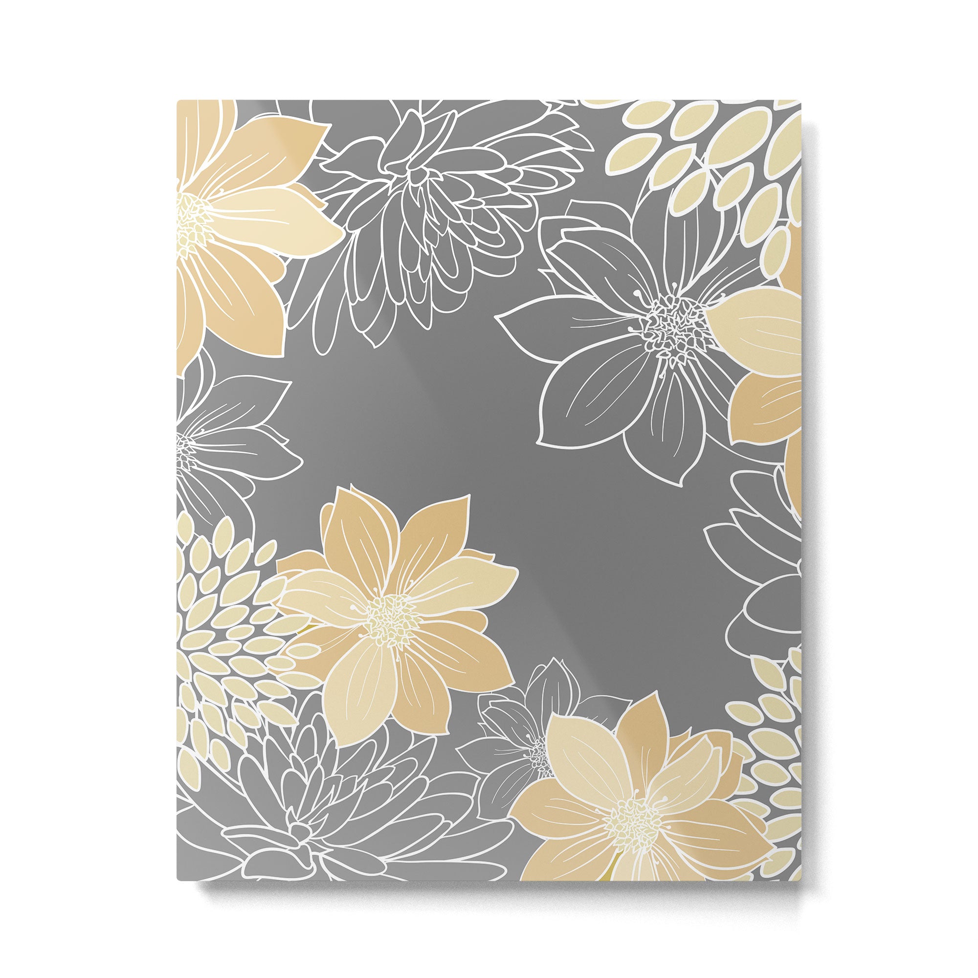 Livia Floral Print Metal Print Gallery Image 6