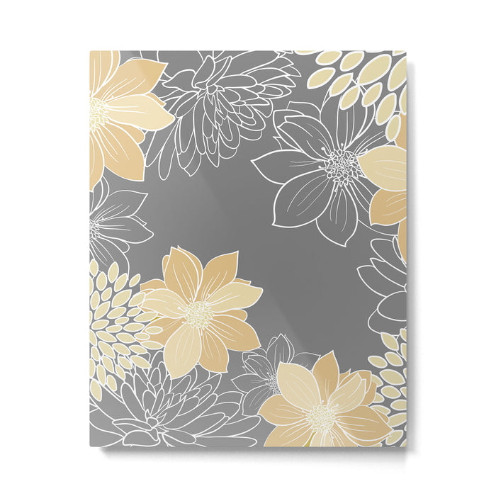Livia Floral Print Metal Print Gallery Image 1