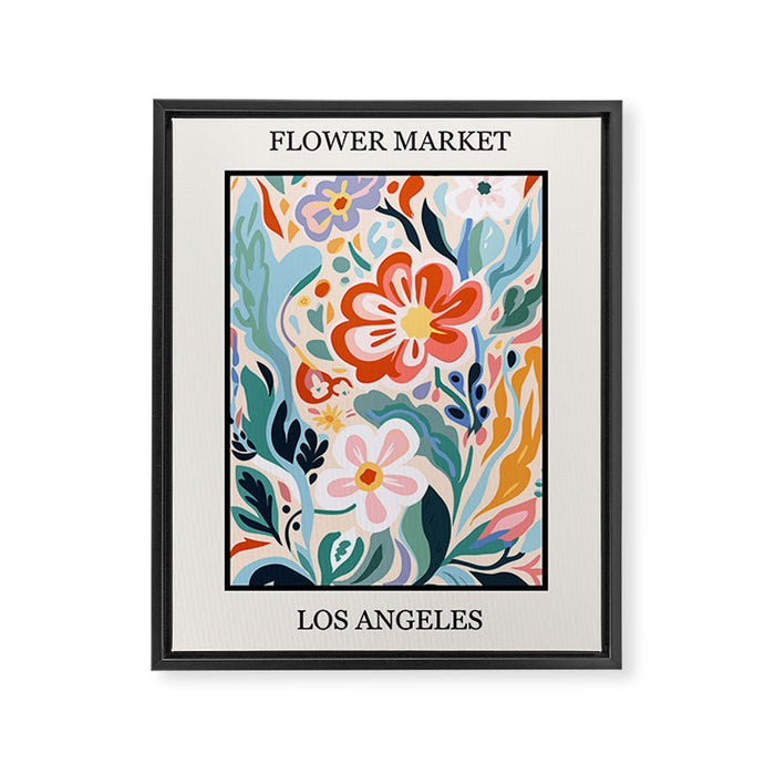 Los Angeles Flower Market Framed Canvas Print Gallery Image 1