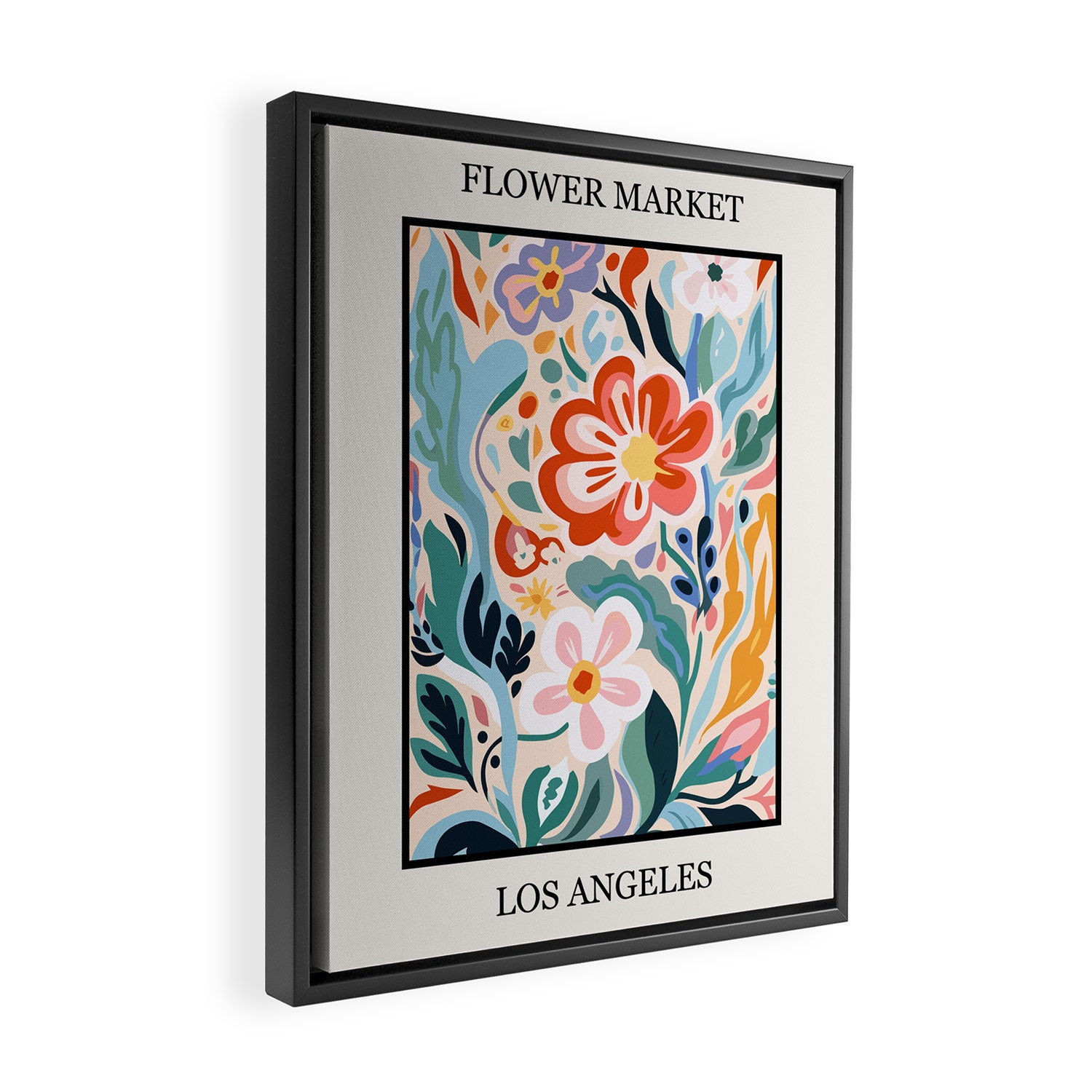 Los Angeles Flower Market Framed Canvas Print Gallery Image 2