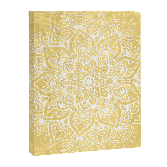 Mandala, Floral, Sun, Wall Art Boho Canvas Print Gallery Image 1