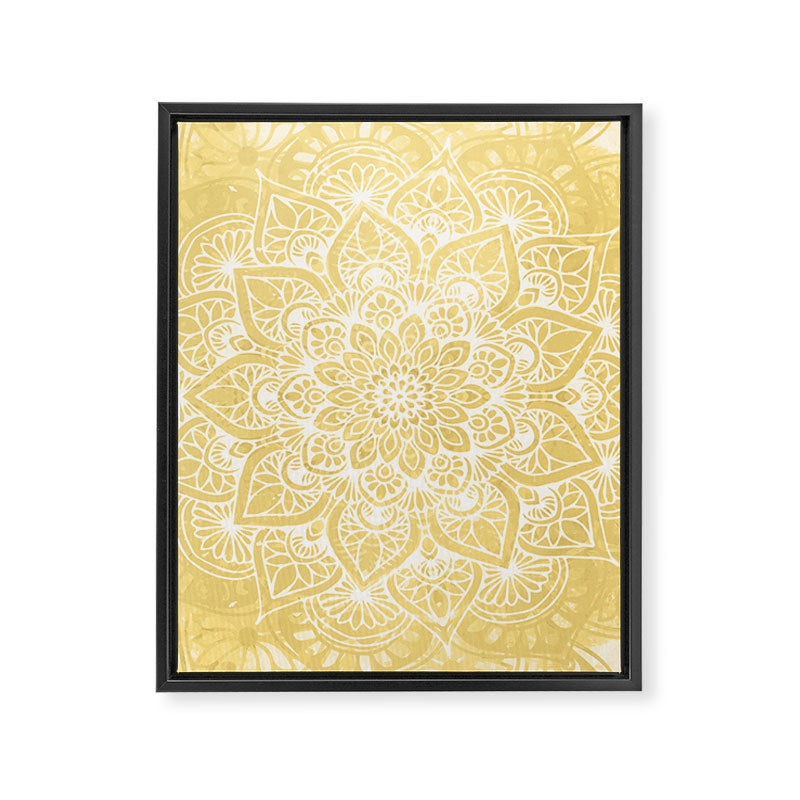 Mandala, Floral, Sun, Wall Art Boho Framed Canvas Print Gallery Image 8
