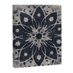 Mandala, Flower, Indigo Blue, Boho Art Canvas Print Gallery Image 8