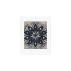 Mandala, Flower, Indigo Blue, Boho Art Art Print Gallery Image 1