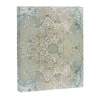 Mandala Flower, Teal and Gold, Floral Prints Canvas Print Gallery Image 8
