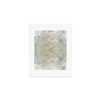 Mandala Flower, Teal and Gold, Floral Prints Art Print Gallery Image 1