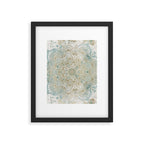 Mandala Flower, Teal and Gold, Floral Prints Framed Art Print Gallery Image 6