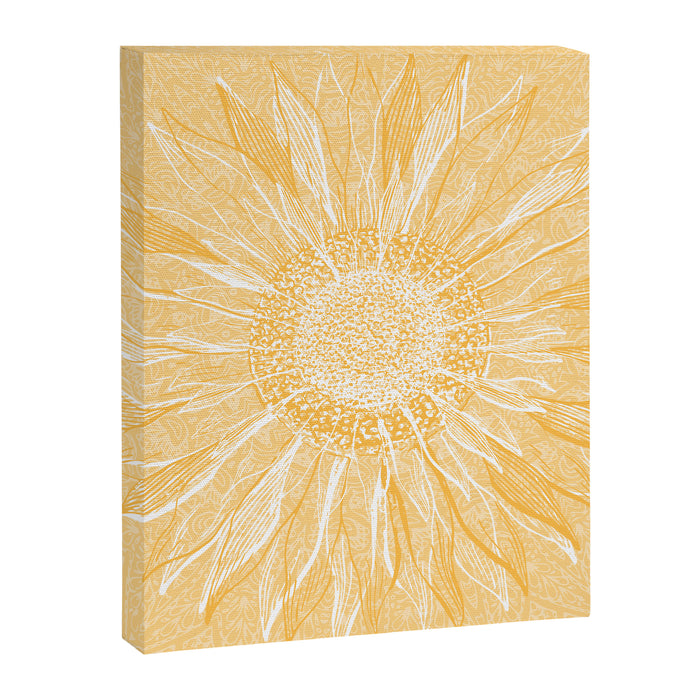 Mandala, Sunflower Prints, Yellow Canvas Print Gallery Image 1