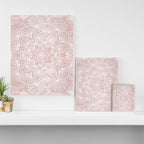 Mandala Yoga Love, Blush Pink Floral Canvas Print Gallery Image 3