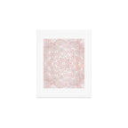 Mandala Yoga Love, Blush Pink Floral Art Print Gallery Image 1