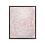 Mandala Yoga Love, Blush Pink Floral Framed Canvas Print Gallery Image 8