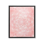 Mandala, Yoga Love, Coral, Wall Art Boho Framed Canvas Print Gallery Image 8