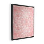 Mandala, Yoga Love, Coral, Wall Art Boho Framed Canvas Print Gallery Image 2
