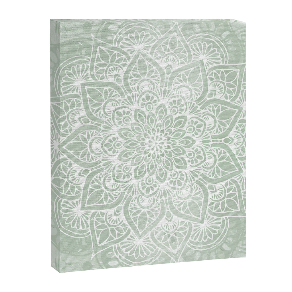Mandala, Yoga Love, Sage Green, Boho Print Canvas Print Gallery Image 8