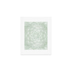 Mandala, Yoga Love, Sage Green, Boho Print Art Print Gallery Image 1