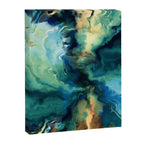 Marbled Ocean Abstract, Navy, Blue, Teal, Green Canvas Print Gallery Image 8