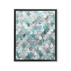 Mermaid Aqua and Grey Framed Canvas Print Gallery Image 8