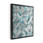 Mermaid Aqua and Grey Framed Canvas Print Gallery Image 2