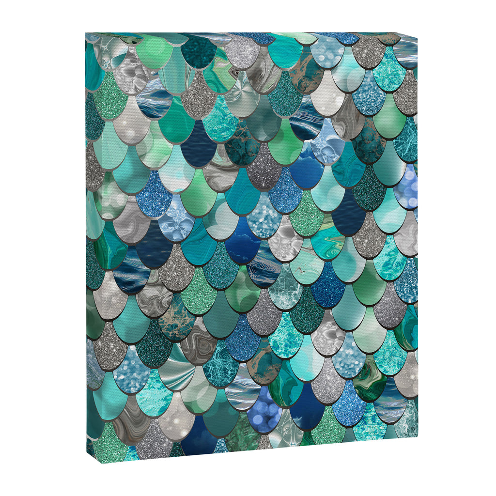 Mermaid Art, Sea,Teal, Mint, Aqua, Blue Canvas Print Gallery Image 8