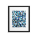 Mermaid Ocean Blue Pattern Framed Art Print Gallery Image 4