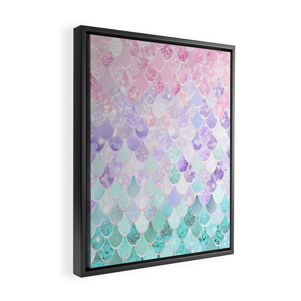 Mermaid Pastel Aesthetics Framed Canvas Print Gallery Image 2