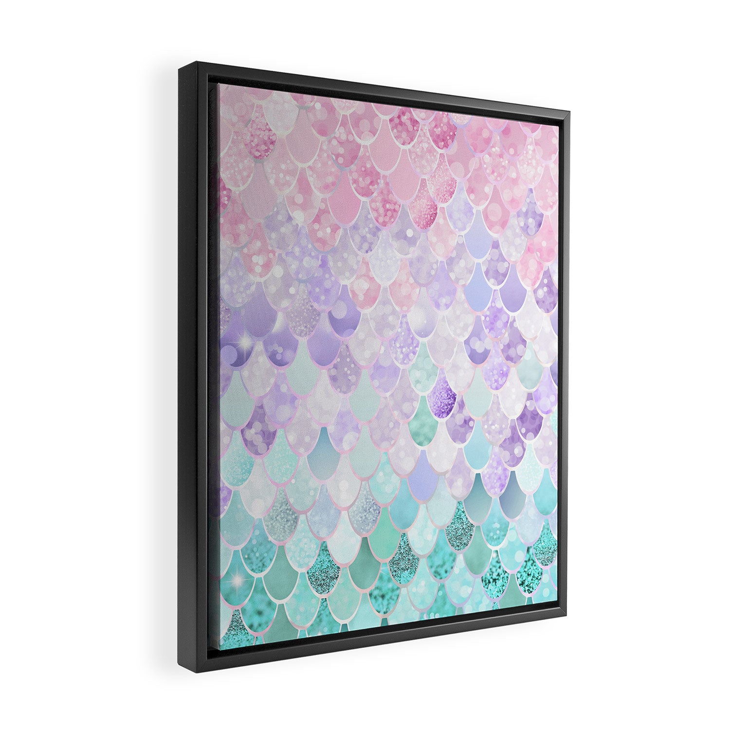 Mermaid Pastel Aesthetics Framed Canvas Print Gallery Image 2