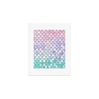 Mermaid Pastel Pink Purple Aqua Teal Art Print Gallery Image 1