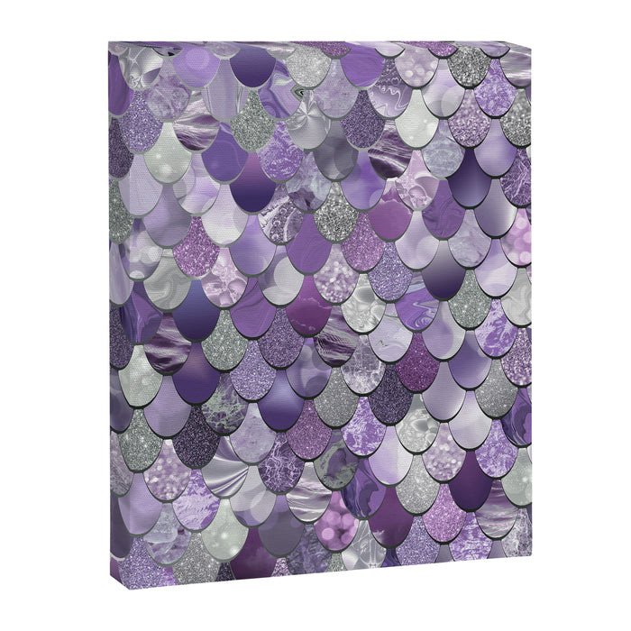 Mermaid Purple and Silver Canvas Print Gallery Image 1