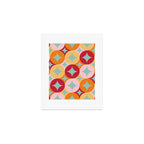 Merry and Bright, Christmas, Retro Art, Orange, Pink, Red, Yellow, Teal Art Print Gallery Image 1