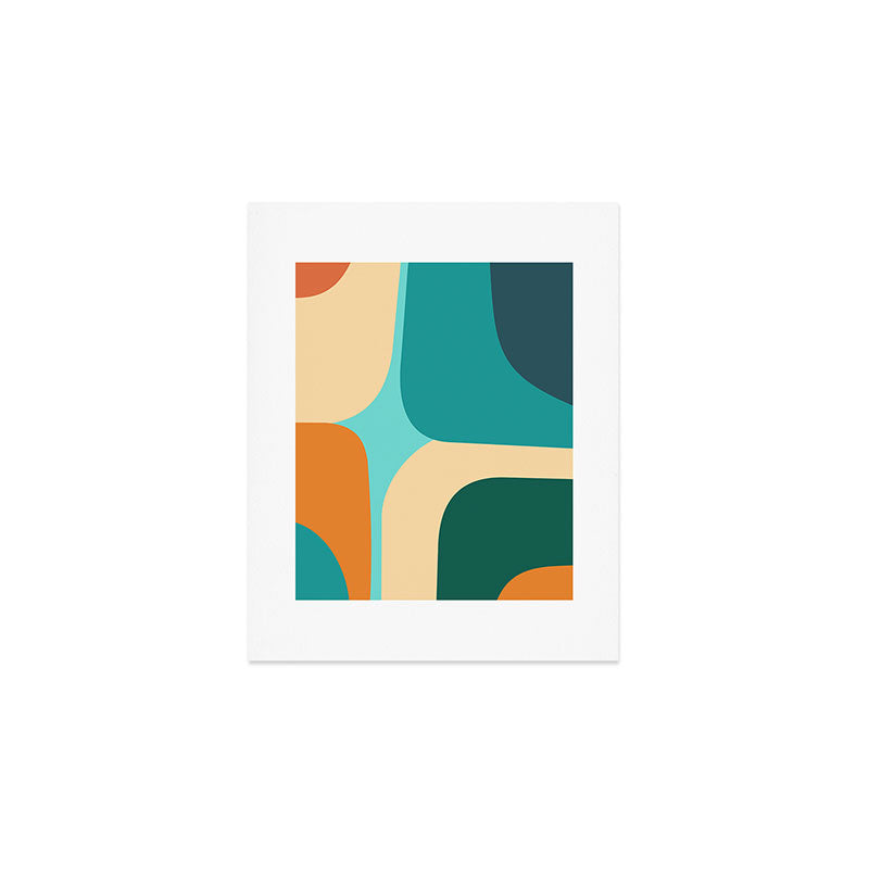 Mid Century Color Blocks Art Print Gallery Image 1