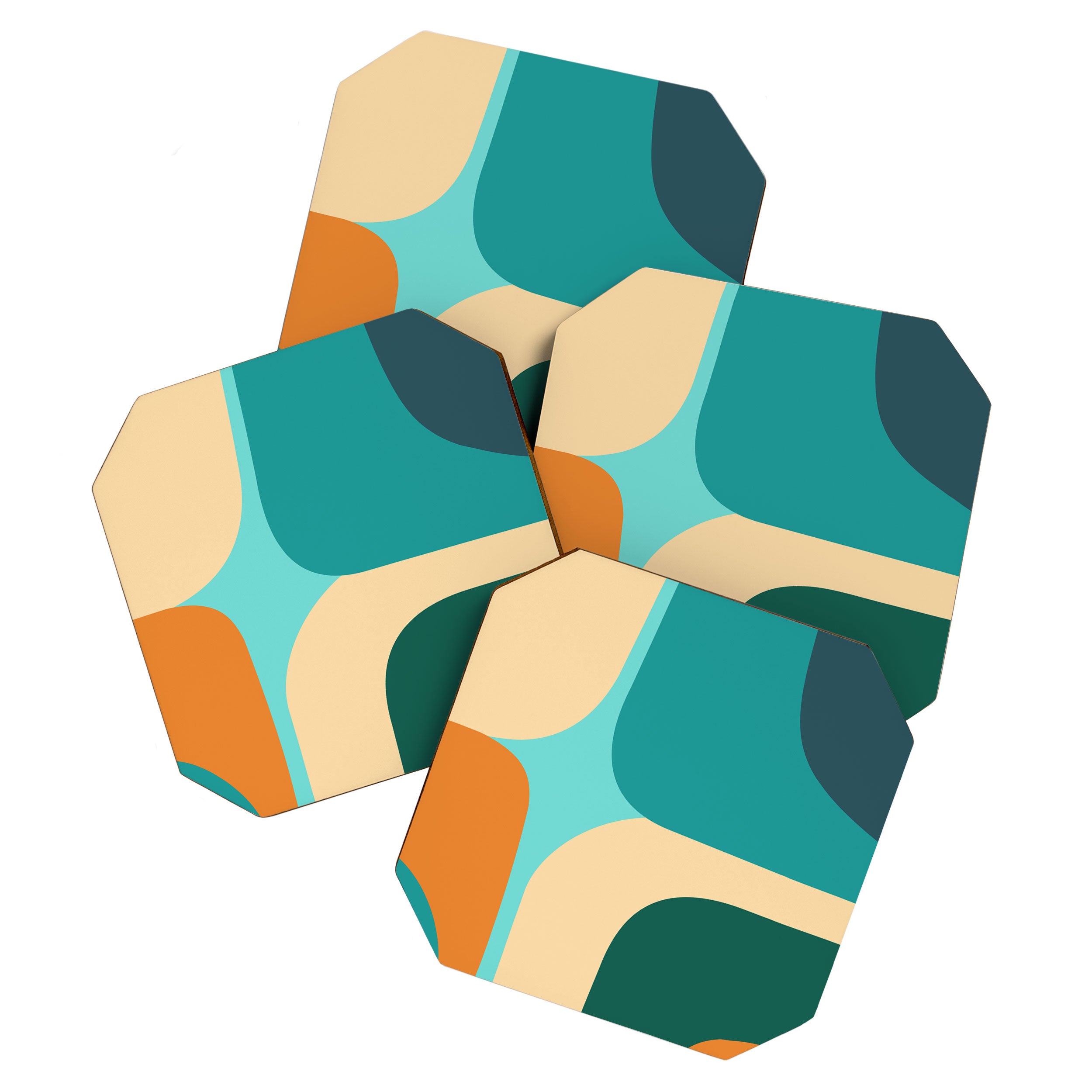Mid Century Color Blocks Coaster Gallery Image 1