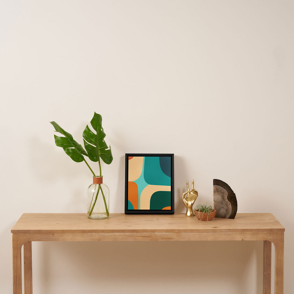 Mid Century Color Blocks Framed Canvas Print Gallery Image 4