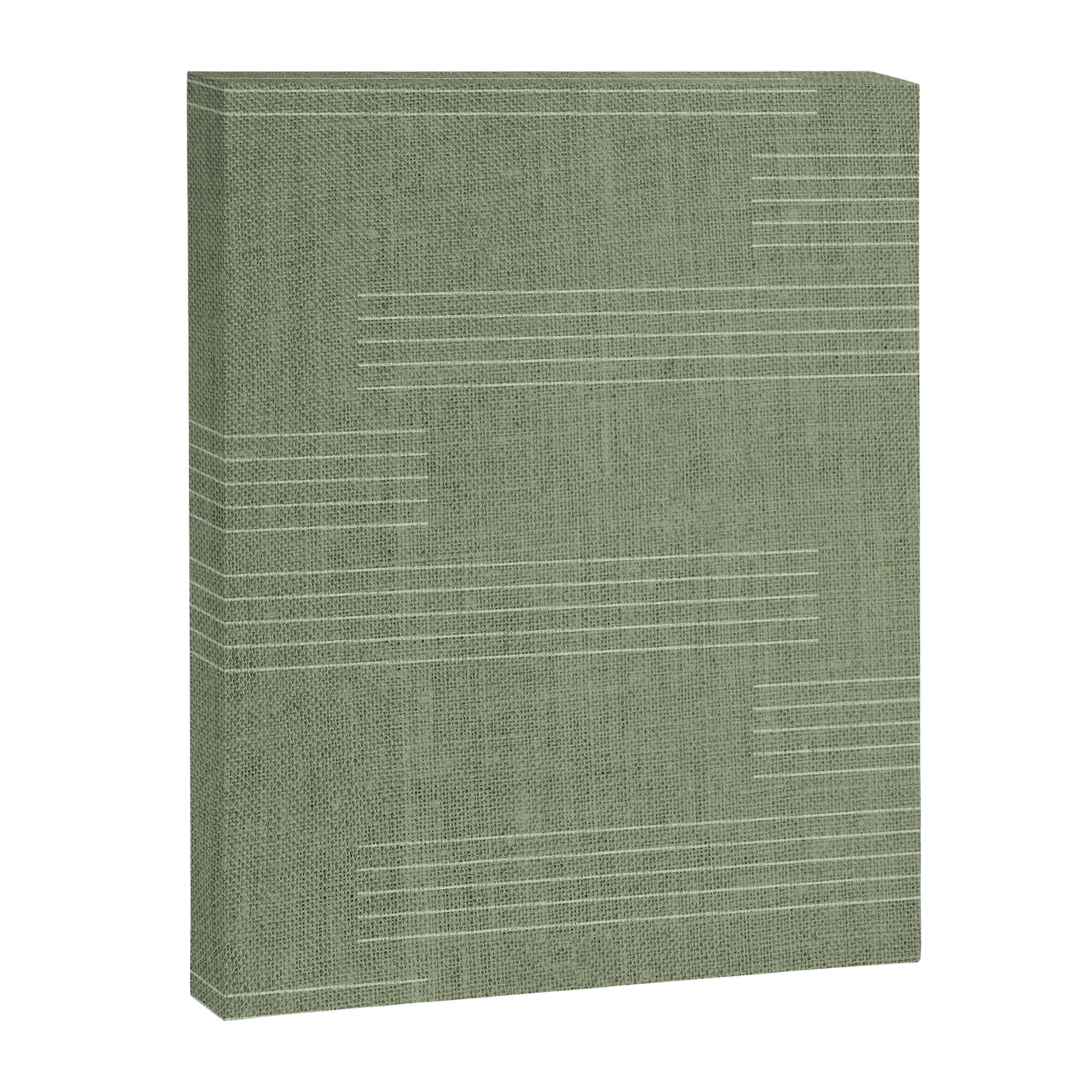 Minimal, Fine Stripe, Pattern, in Green Canvas Print Gallery Image 8