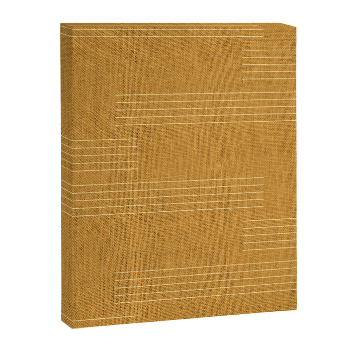 Minimal, Fine Stripe, Pattern, in Yellow Canvas Print Gallery Image 1
