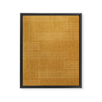 Minimal, Fine Stripe, Pattern, in Yellow Framed Canvas Print Gallery Image 8