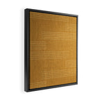 Minimal, Fine Stripe, Pattern, in Yellow Framed Canvas Print Gallery Image 2