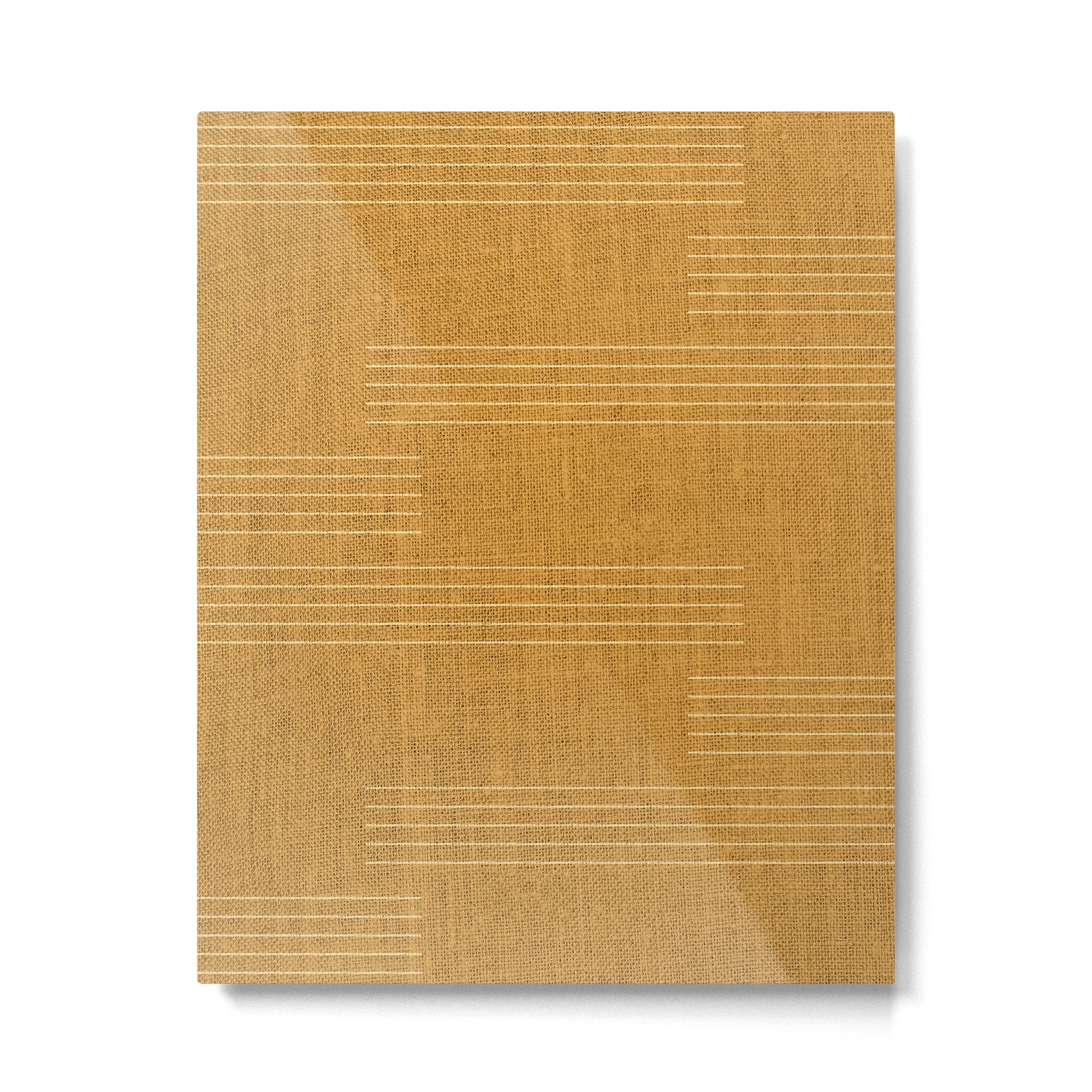 Minimal, Fine Stripe, Pattern, in Yellow Metal Print Gallery Image 6