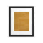 Minimal, Fine Stripe, Pattern, in Yellow Framed Art Print Gallery Image 6