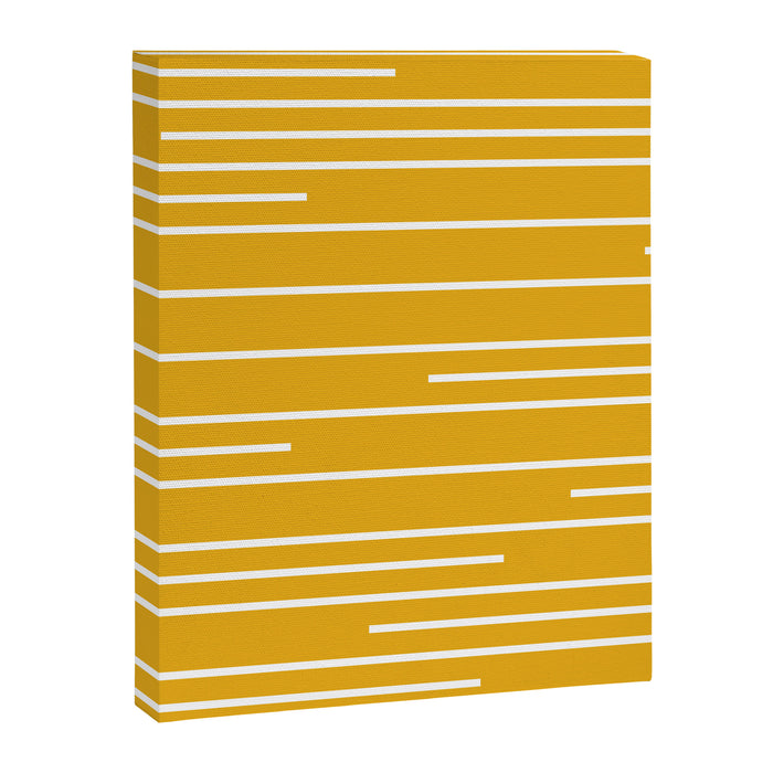 Minimal, Geometric Stripes Pattern in Yellow Canvas Print Gallery Image 1