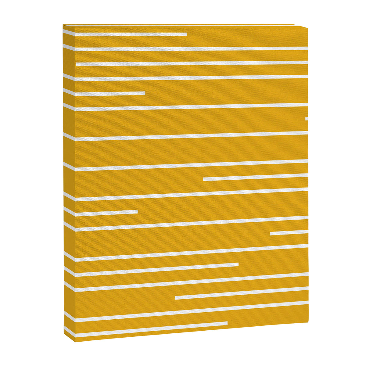 Minimal, Geometric Stripes Pattern in Yellow Canvas Print Gallery Image 8