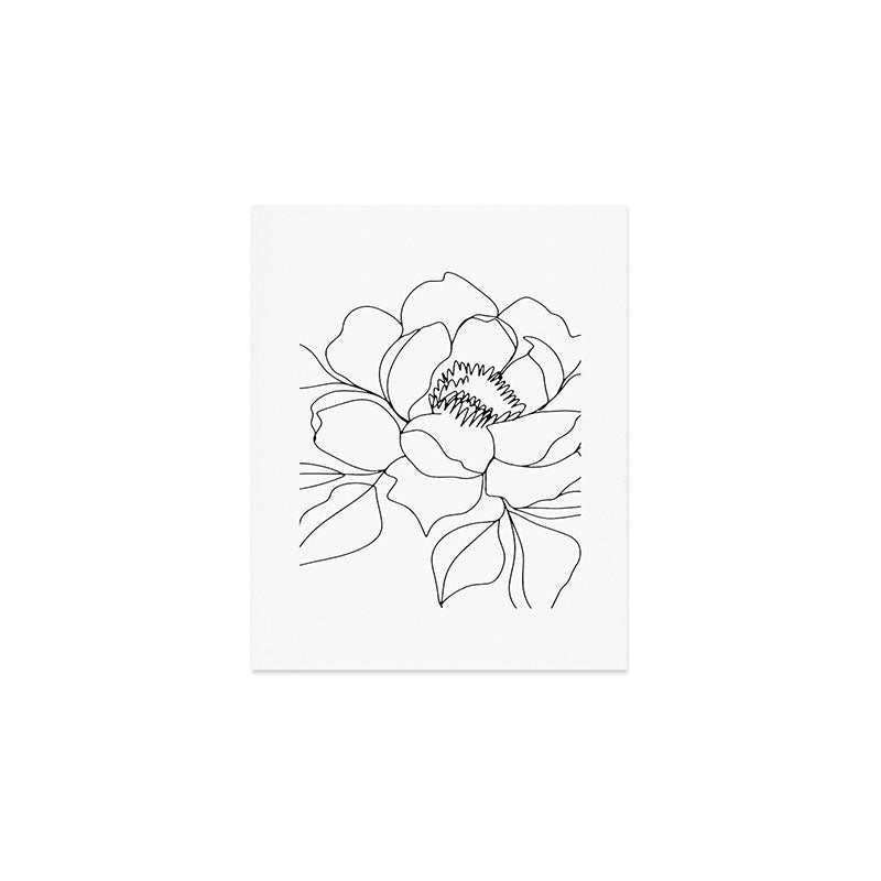 Minimal, Line Art, Floral Prints, Drawing Art Print Gallery Image 1