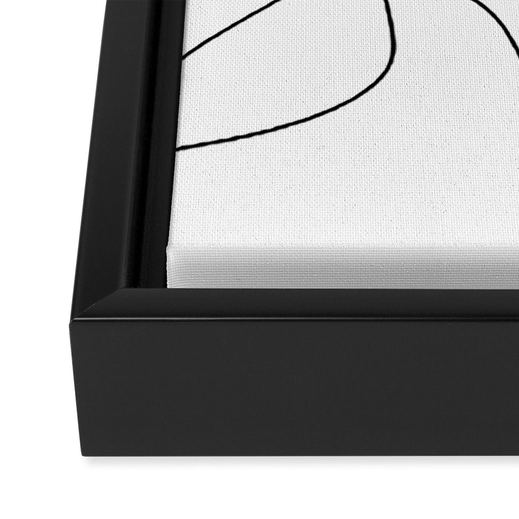 Minimal, Line Art, Floral Prints, Drawing Framed Canvas Print Gallery Image 3