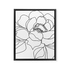 Minimal, Line Art, Floral Prints, Drawing Framed Canvas Print Gallery Image 8