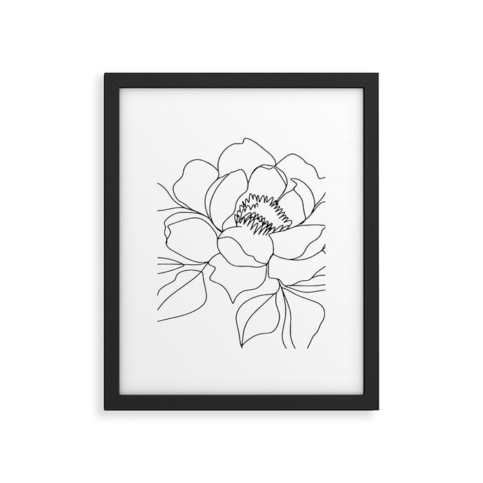 Minimal, Line Art, Floral Prints, Drawing Framed Art Print Gallery Image 1