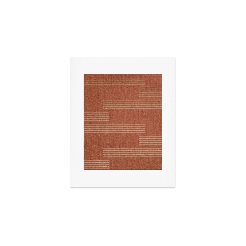 Minimal, Pattern, Boho Prints, Terracotta Art Print Gallery Image 1
