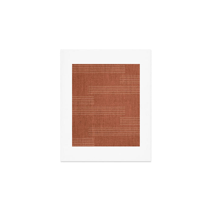 Minimal, Pattern, Boho Prints, Terracotta Art Print Gallery Image 1
