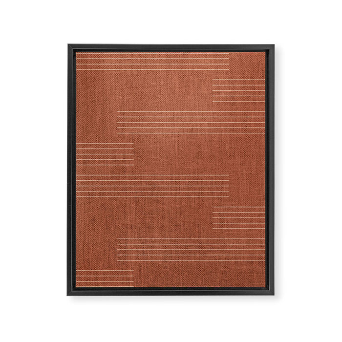 Minimal, Pattern, Boho Prints, Terracotta Framed Canvas Print Gallery Image 1