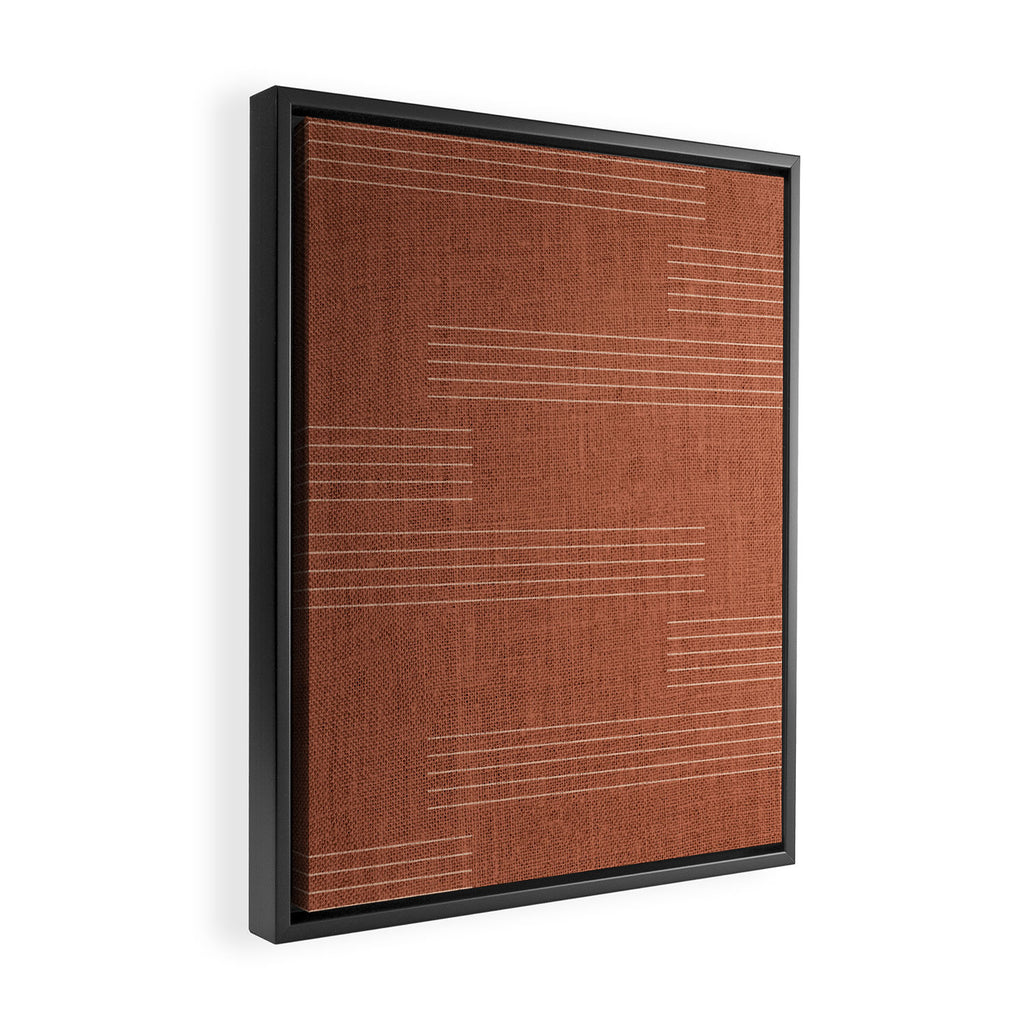 Minimal, Pattern, Boho Prints, Terracotta Framed Canvas Print Gallery Image 2